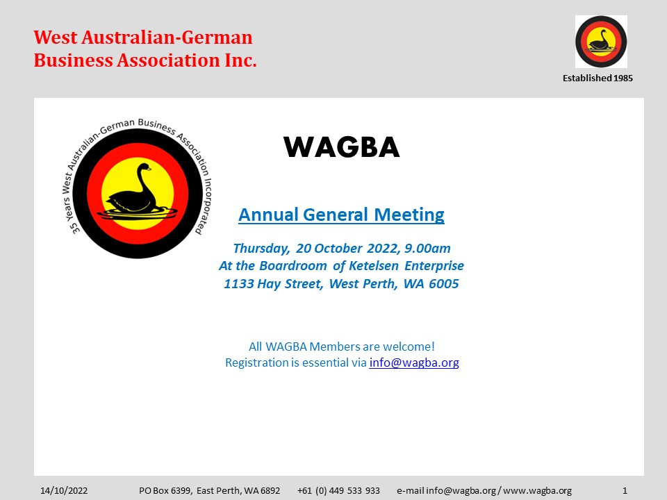 2022 10 20 WAGBA AGM News and Events