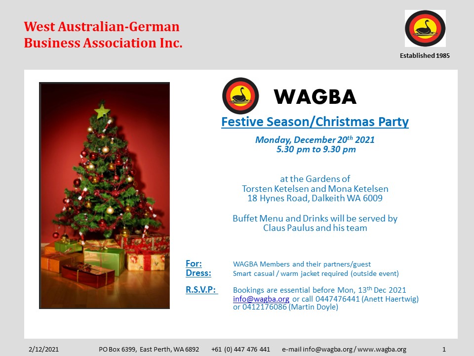 2021 12 20 WAGBA Festive Season Christmas Party 2021